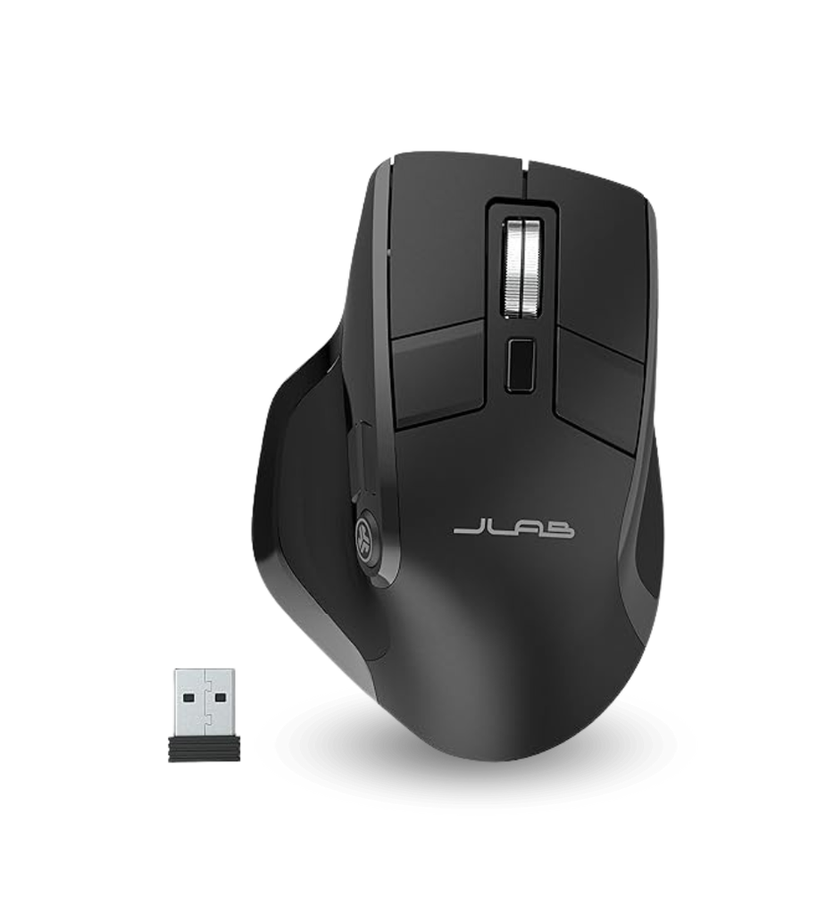 Mouse Inalambrico JLAB MJBERGORBLK82 2.4 GHz JBUDS Ergonomico  Color Negro