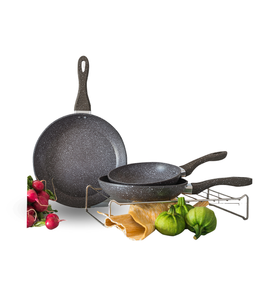 Juego de Sartenes Picca Roma PI003SSMN 20" - 24" - 28"cm Color Negro