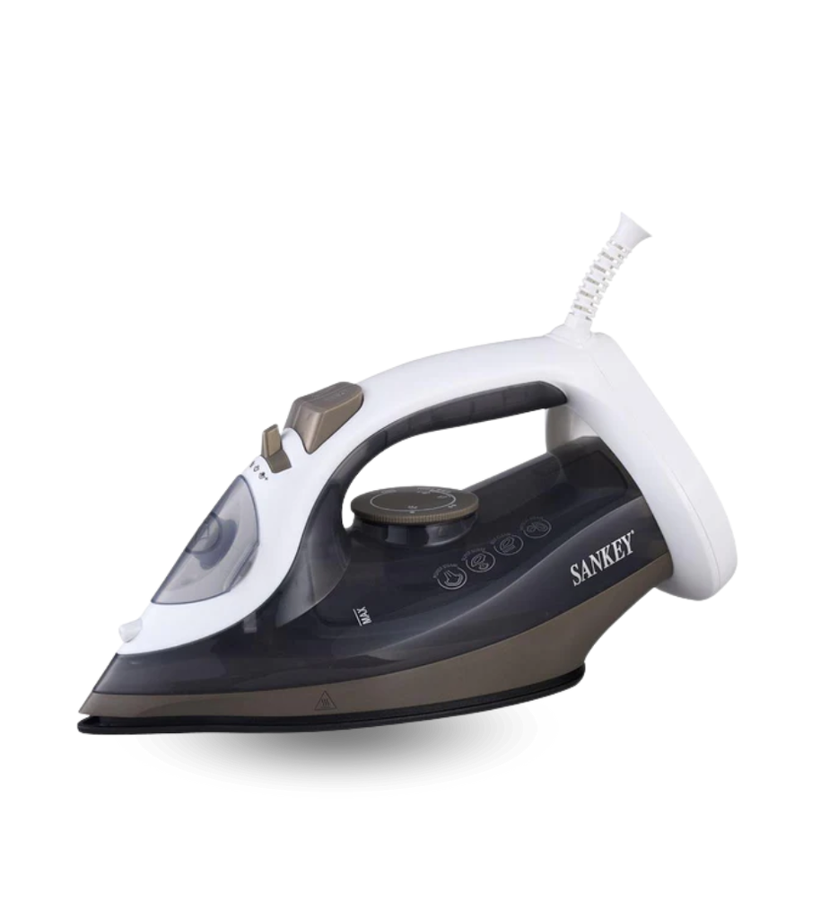 Plancha de Ropa Sankey PV-503 1000W Vapor Auto Limpieza Color Blanco con Negro