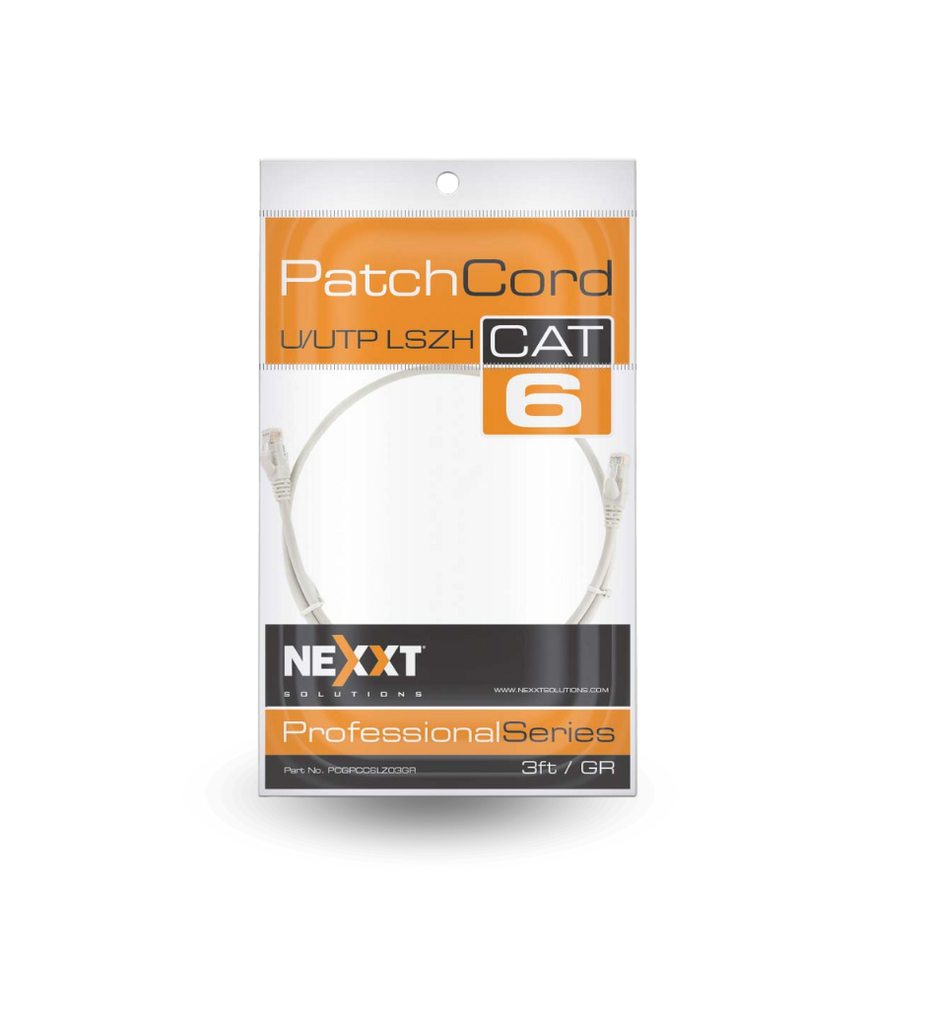 Patch Cord Nexxt Cat 6 PCGPCC6LZ10GR  10 Pies Color Gris
