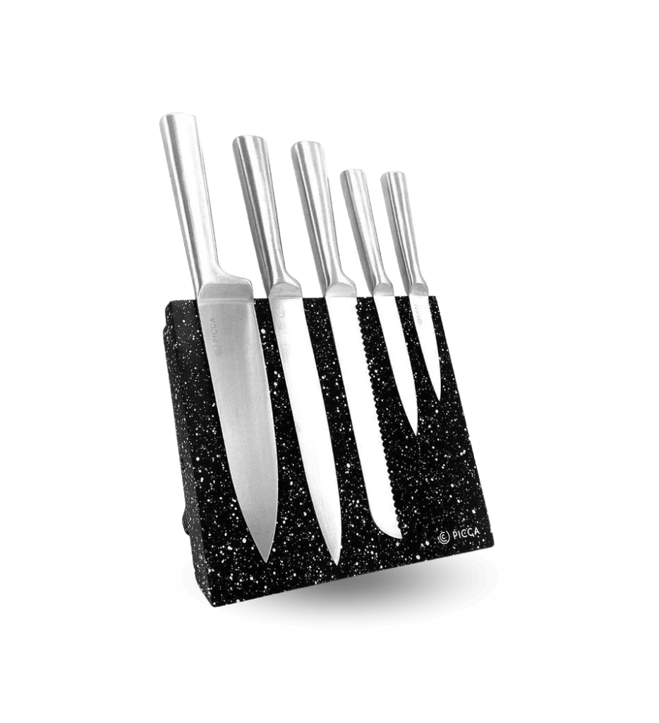 Juego de Cuchillos Picca PI006SCAP 6 Piezas Acero Inoxidable Color Gris