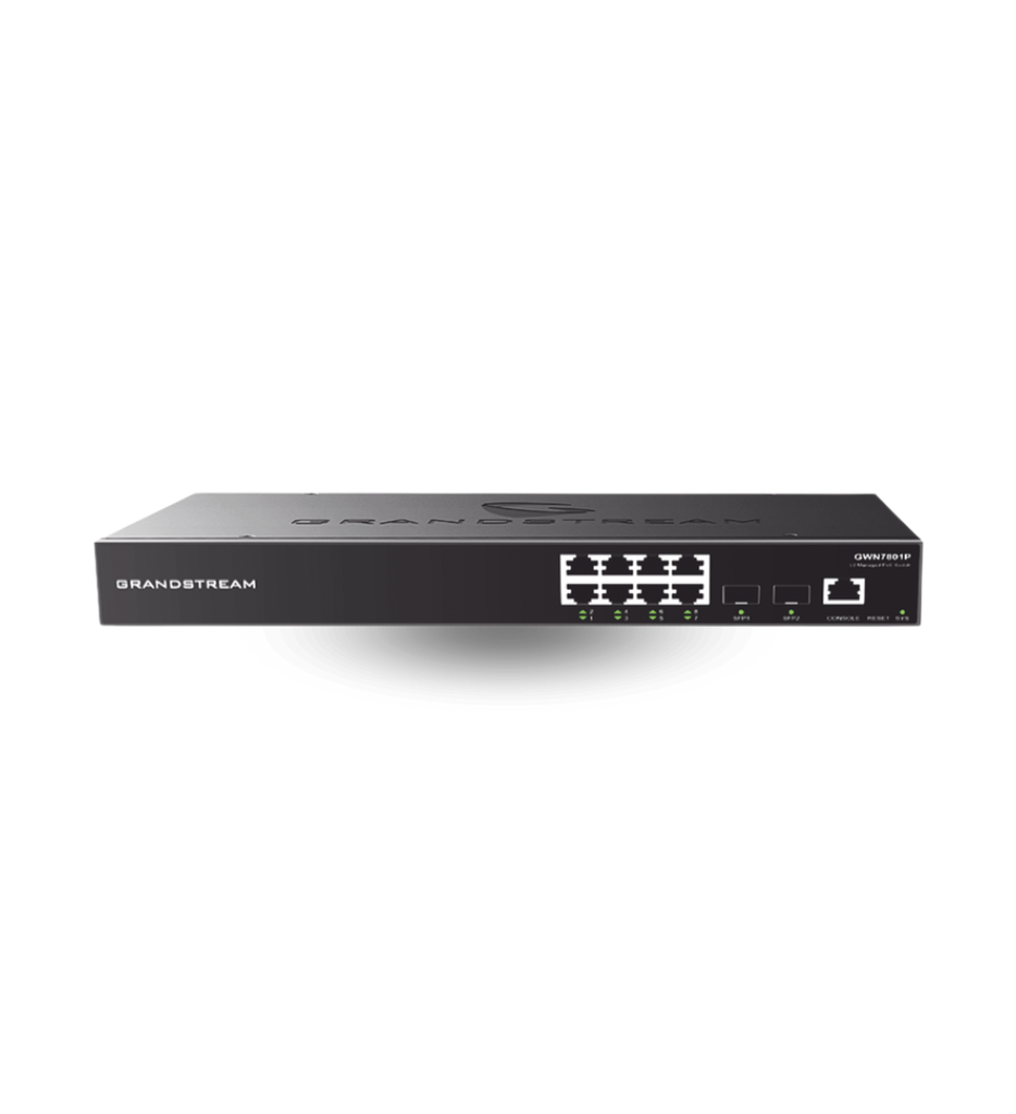 Switch GWN7803P Gigabit PoE+ Administrable / 24 puertos 10/100/1000 Mbps + 4 Puertos SFP Uplink / Hasta 360W / Compatible con GWN Cloud