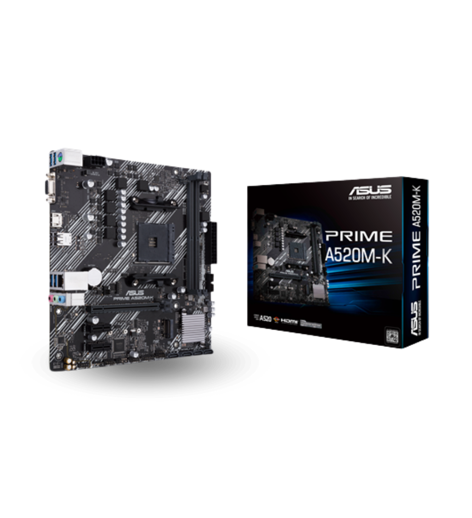Motherboard Asus A520M-K 90MB1500-M0EAYC AM4 2 DDR4 M.2 PCIe USB 3.2 7.1 CH Audio