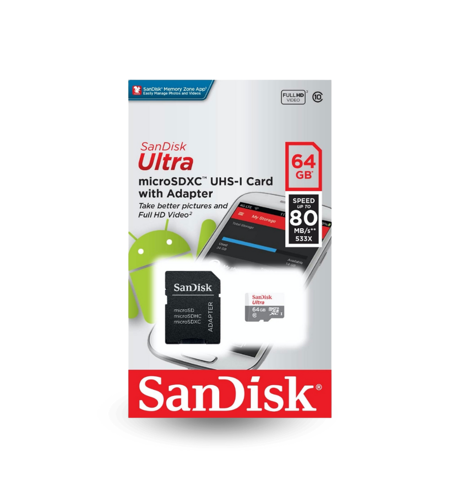 Memoria Micro SD 64GB SanDisk SDSQUNR-064G-GN3MA  Canvas Select 100R