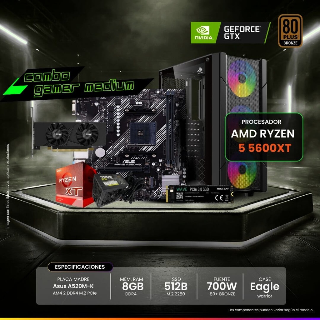 CPU Combo Gaming - Ryzen  5 5600XT Medium