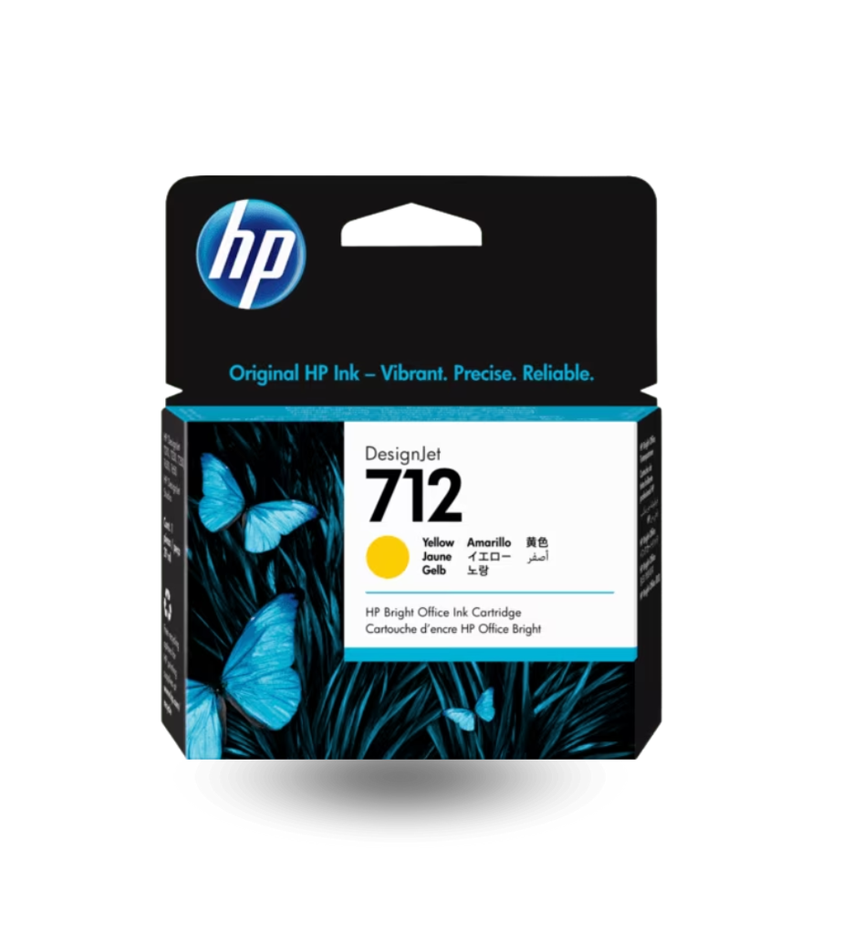 Cartucho Original Para Impresora HP 712 DesignJet 3ED69A Color Amarillo 29ml