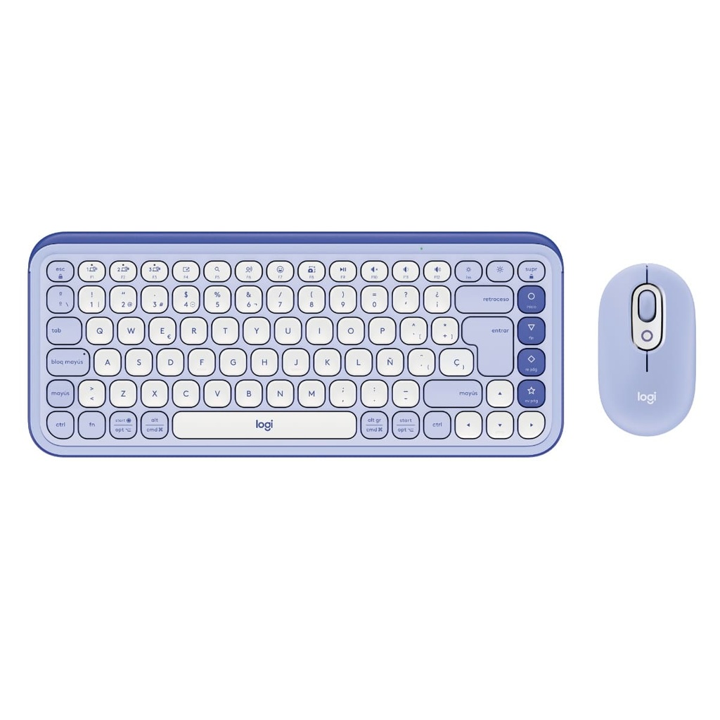 Combo Teclado y Mouse Logitech 920-013054 Pop ICON Color Lila