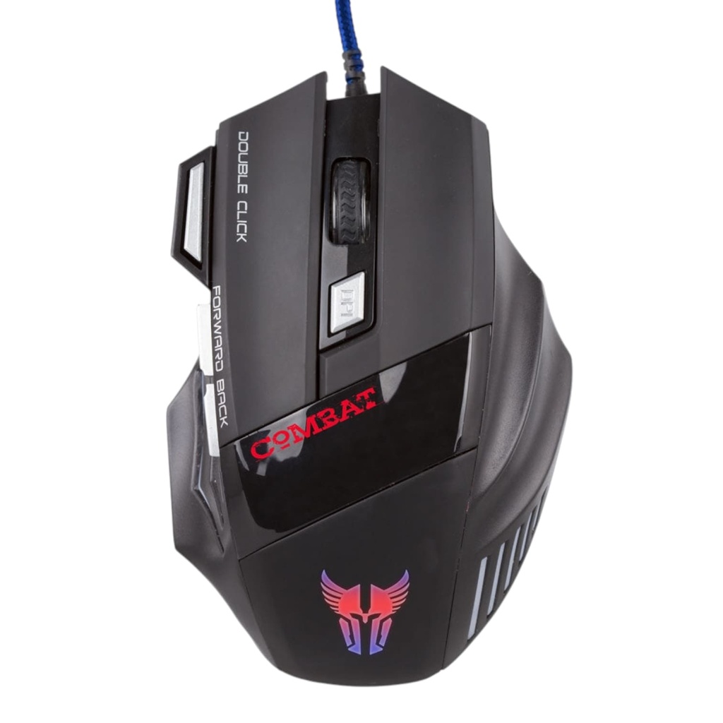 Mouse Gaming Argom ARG-MS-2042BK Compat MS42 Iluminacion Para Videojuegos y Cableado USB