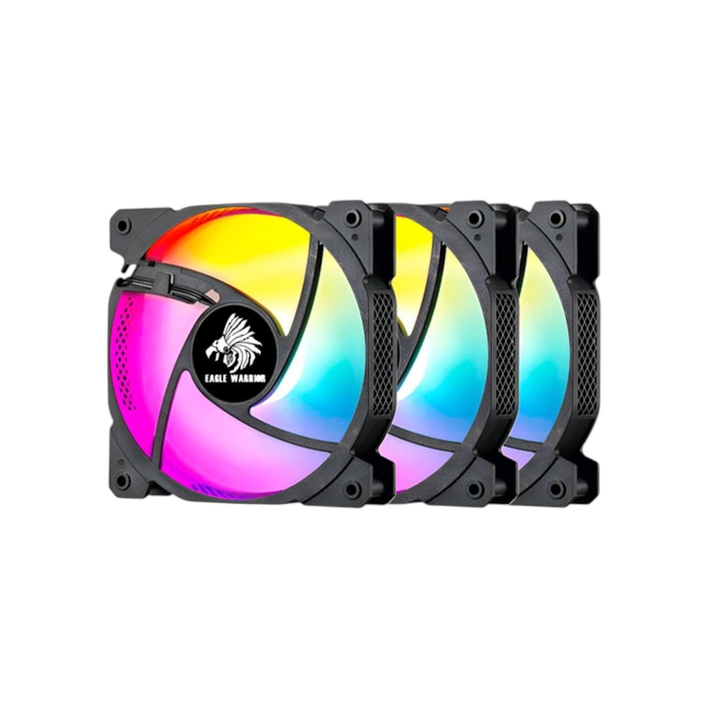 Ventilador Eagle Warrior FCF2L3W5007C  3x120mm W/6 Pin Control Box Color Negro