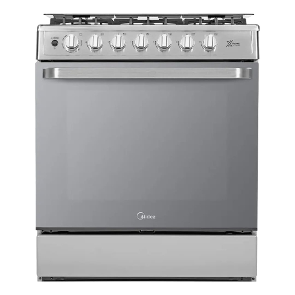 Estufa Midea MGS30FS1LIFSSF-CA A Ga 30" 6 Quemadores Acero Inox