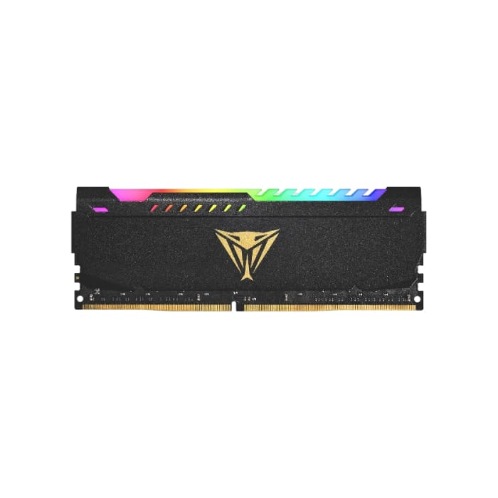 Memoria RAM Patriot PC 16GB 9DE00251-PVSR416G320C8  V4S DDR4 3200 MHZ CL16 1.35 V Viper Steel RGB Disipador Aluminio. XMP 2.0 DIMM 288 Pines Color Negro