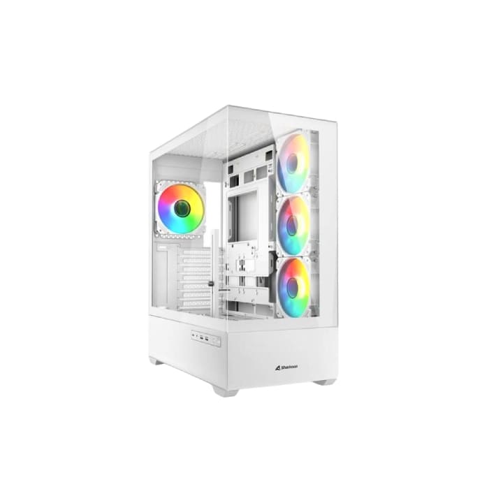 Case Sharkoon Gaming  RGB AK6  MID Tower 4 Ventiladores De 120mm Con Cristal Lateral 4044951041701 Color Blanco