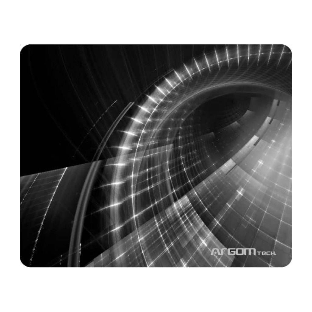 Mouse Pad Argom ARG-AC-1235WT Galaxia Base de Goma Antideslizante Color Negro