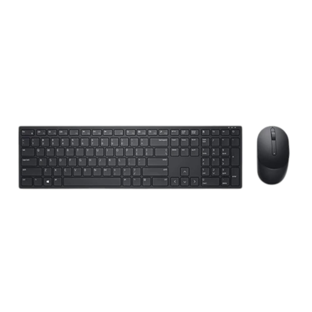 Combo de Teclado y Mouse Dell KM5221WBKBLTN  Inalambricos en Español Color Negro