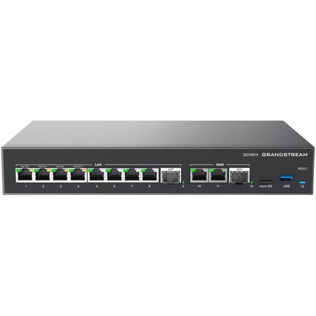 Switch Grandstream GCC6011 IP PBX GS GCC6011 964-00143-13A001 Dispositivo 4 en 1 Conmutador FWALL VPN