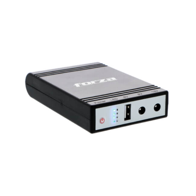 Cargador Portatil Forza DC-140USB UPS DC 24W Salidas de 5/9/12VDC