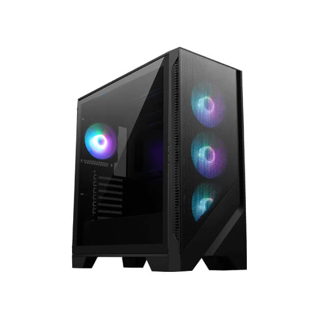 Case Gaming RGB MSI Mag Forge 321r Airflow Mid Tower Ventiladores 4 De 120mm Con Vidrio Lateral 306-7G23R15-HH9 Negro