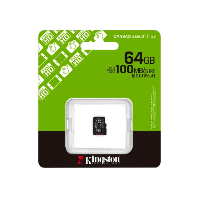 Memoria MicroSDXC Kingston SDCS3/64GB 64GB Clase 10 UHS-I U1 100 MB/S Para Dispositivos y Camaras Android