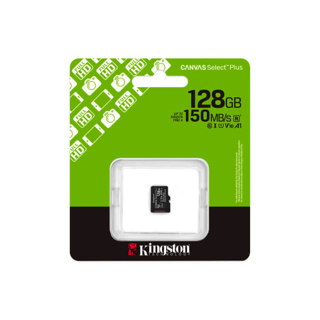 Memoria MicroSDXC Kingston SDCS3/128GB 128GB Clase 10 150MB/S Para Dispositivos y Camaras Android