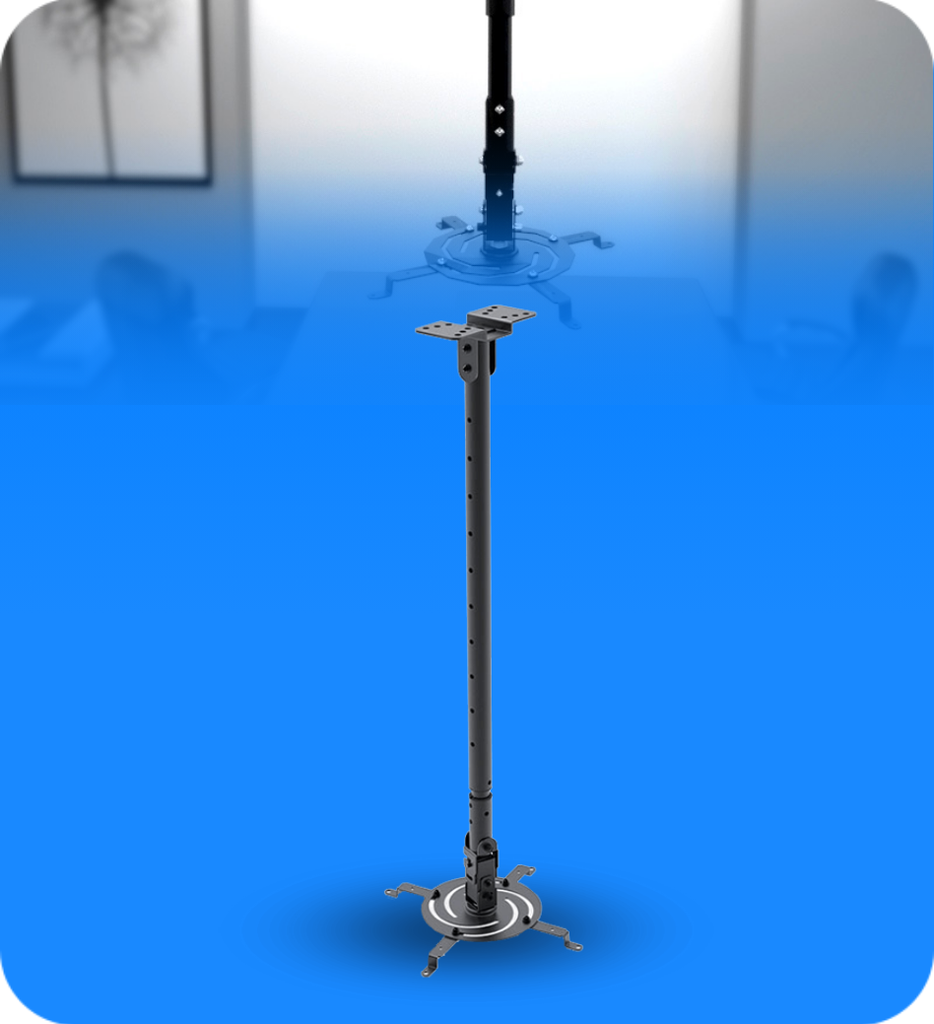 BRACKET (BASE) PARA PROYECTOR KPM-610B MONTAJE TECHO COLOR NEGROKLIP XTREME