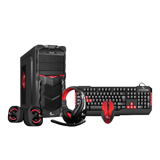 CASE-PC GAMING XT-GMR-S TW TE/MO/BO/HE NEGRO/ROJO XTECH