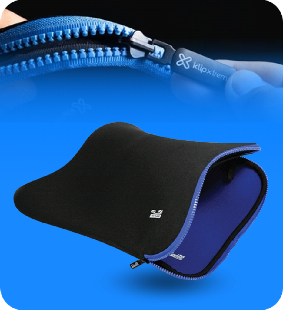 FUNDA PARA LAPTOP KSN-115BL REVERSIBLE AZUL/NEGRO KLIP XTREME