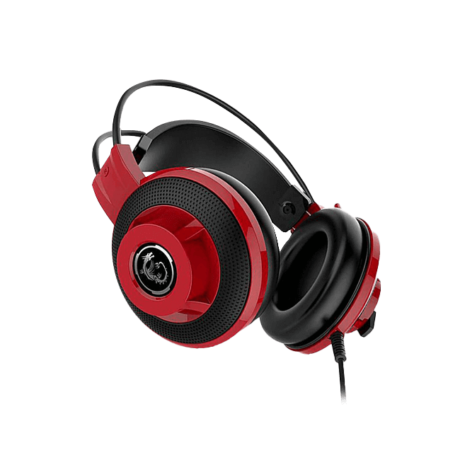 HEADSET GAMING DS501 CON MICROFONO COLOR NEGRO/ROJO MSI