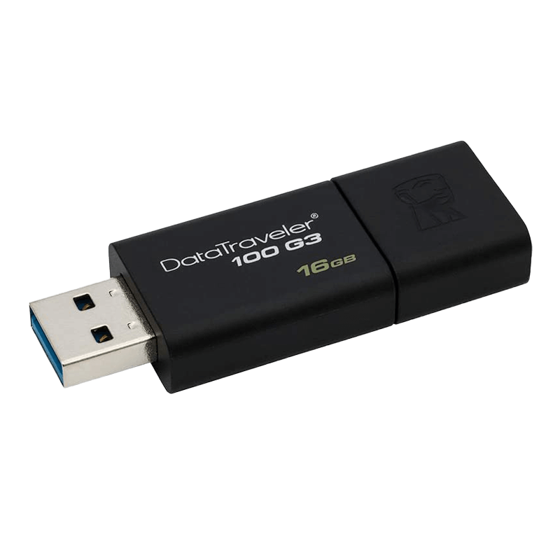 MEMORIA USB 16GB USB 3.0 DATA TRAVELER 100 G3  NEGRO KINGSTON