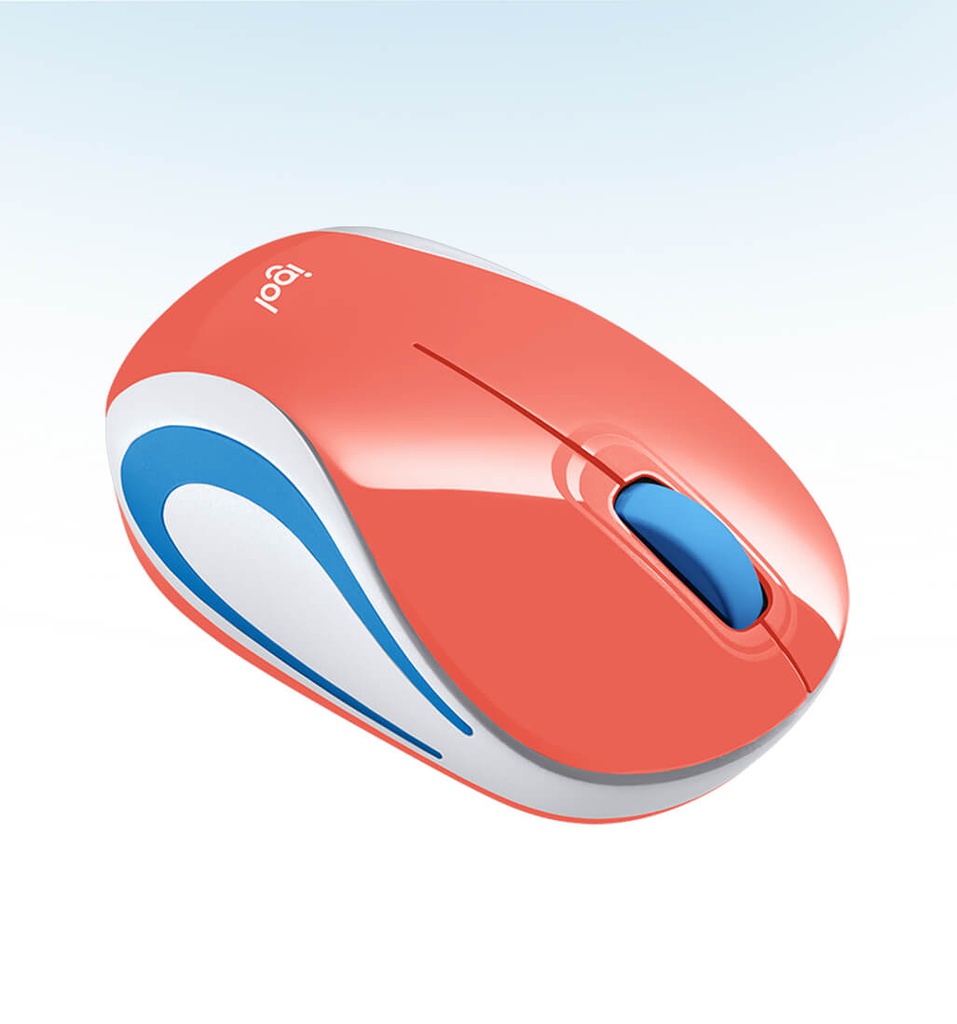 MOUSE M187 OPTICO 3 BOTONES INALAMBRICO COLOR CORAL LOGITECH