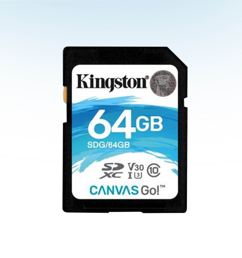 TARJETA SD 64GB SDXC CANVAS GO 90R/45W CL10 U3 V30 KINGSTON