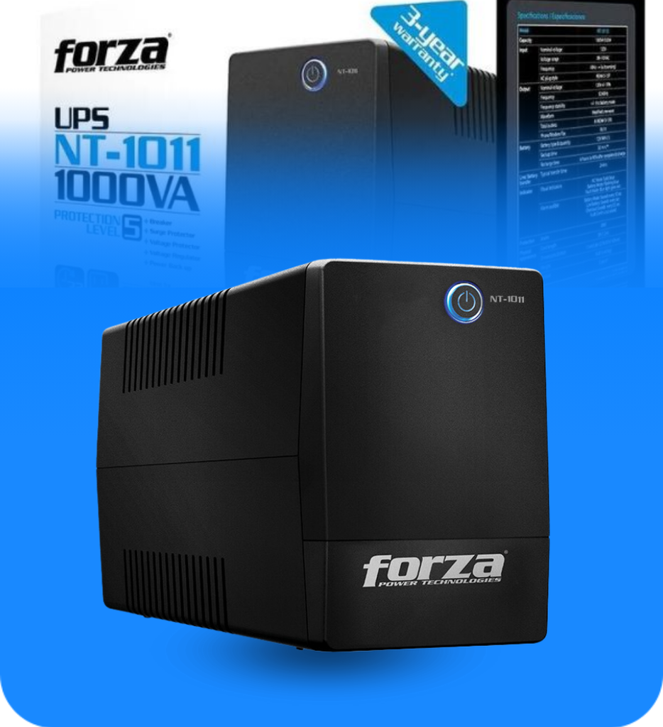 UPS NT-1011 1000VA/500W COLOR NEGRO  FORZA