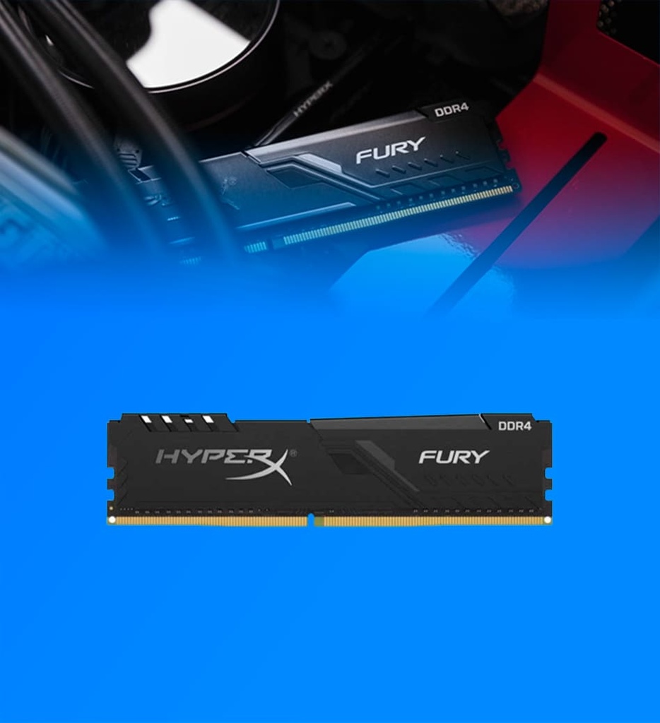MEMORIA RAM HYPERX FURY DDR4 8 GB DIMM 288 ESPIGAS2400 MHZ PC4-19200 CL15 1.2 V