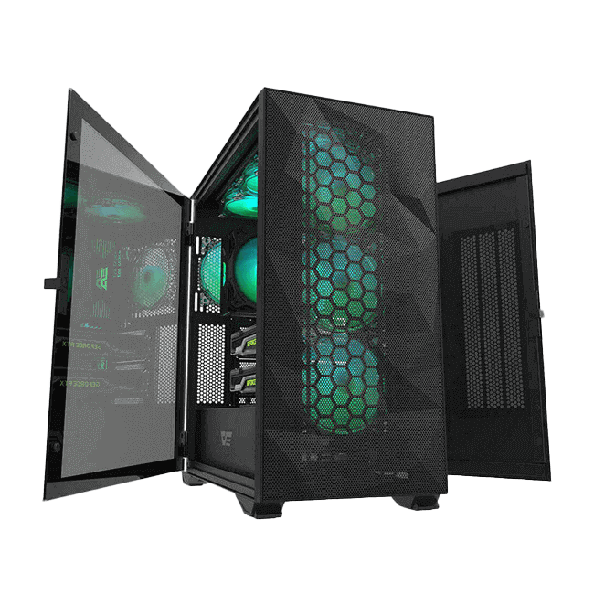 CASE DARKFLASH DLX21 MESH TORRE COLOR NEGRO