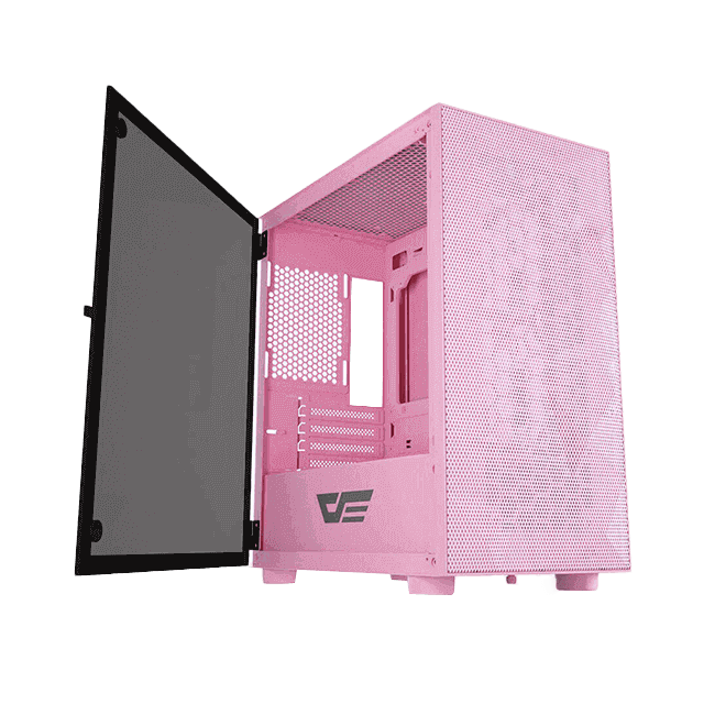 CASE DARKFLASH DLM21 MESH M-ATX MEDIA TORRE COLOR ROSADO