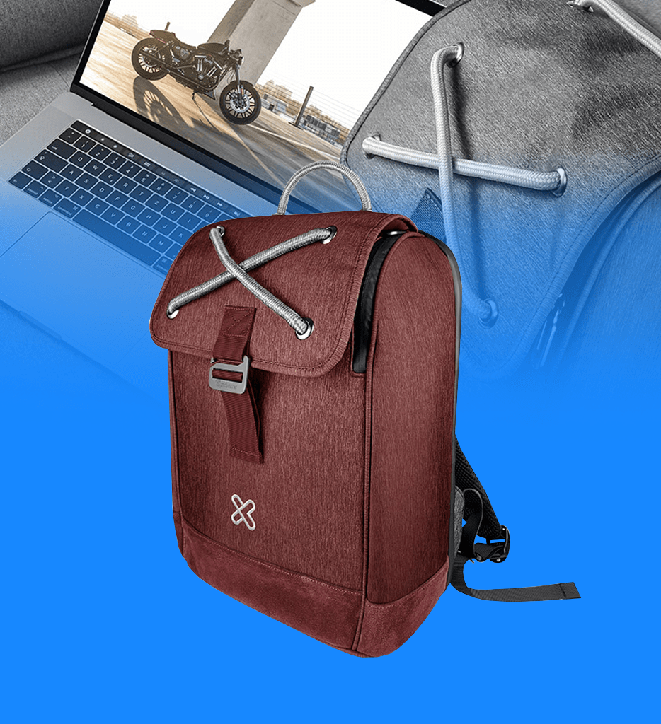 MOCHILA KLIP XTREME KNB-581RD 14.1" PARA LAPTOP DELGADA COLOR ROJO