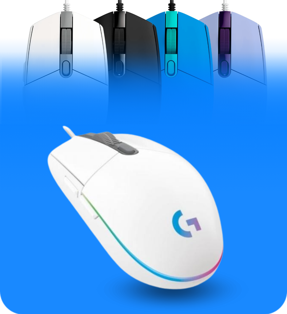 MOUSE GAMING LOGITECH G203 910-005791 LIGHTSYNC 8000 DPI COLOR BLANCO