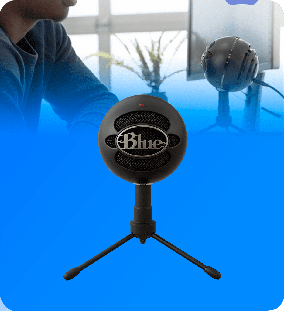 MICROFONO PARA STREAMING LOGITECH BLUE SNOWBALL COLOR ICE-BLACK