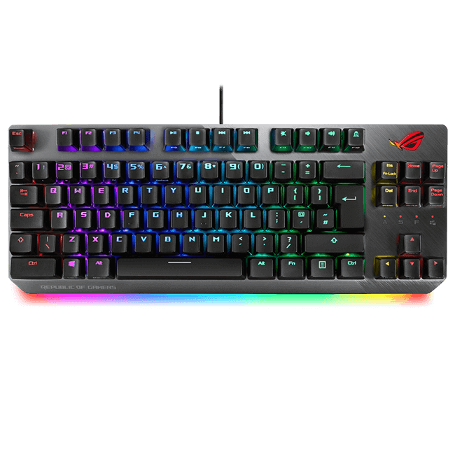 TECLADO GAMING ASUS X802 STRIX SCOPE TKL COLOR ROJO