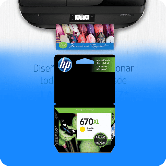 CARTUCHO DE TINTA HP CZ118AL 670XL ALTO RENDIMIENTO 750 PAGINAS COLOR AMARILLO