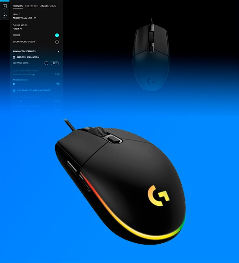 MOUSE GAMING LOGITECH G203 LIGHTSYNC COLOR NEGRO