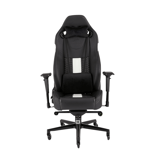 SILLA GAMING CORSAIR T2 ROAD WARRIOR COLOR NEGRO CON BLANCO