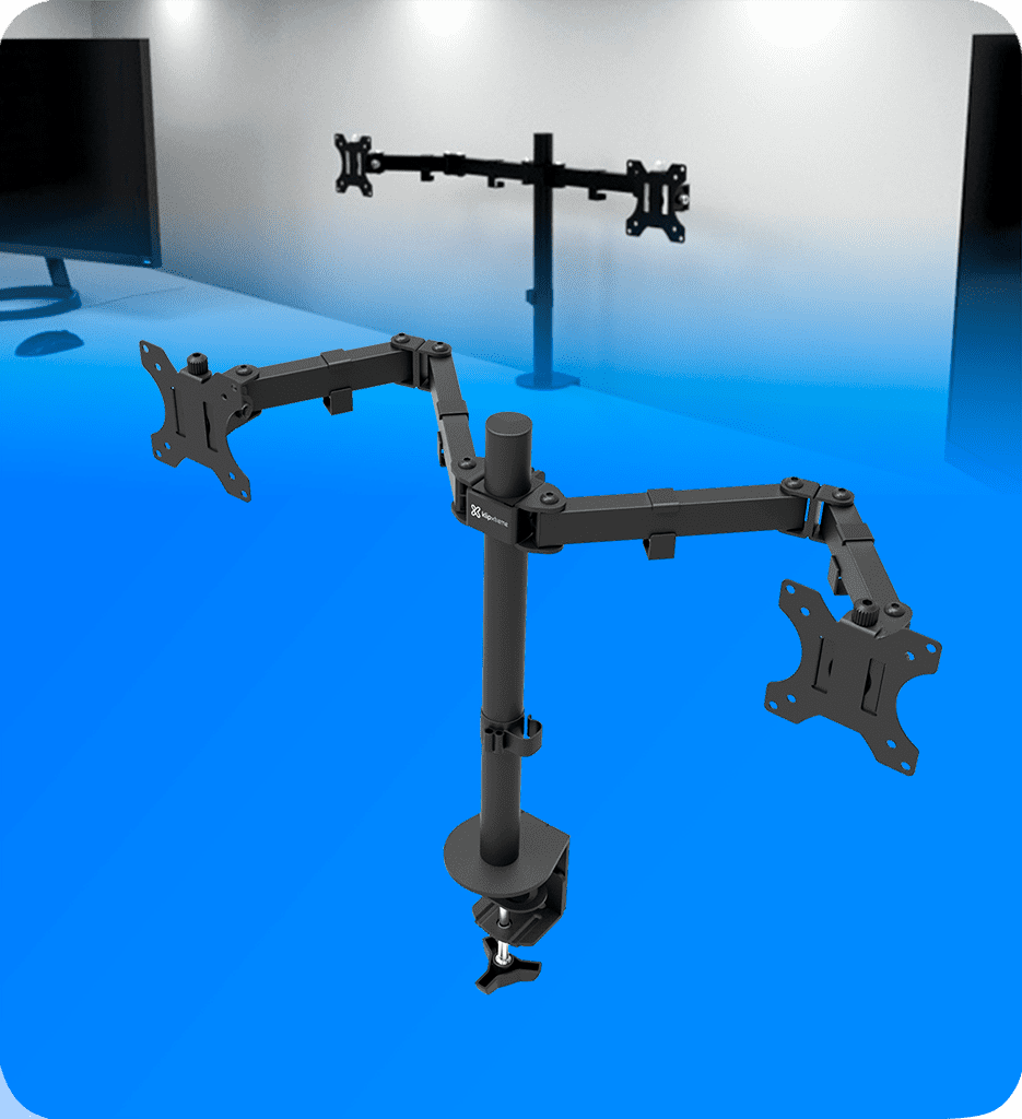 BRACKET (BASE) PARA MONITOR KLIP XTREME KPM-310 2 MONITORES 13" - 32"