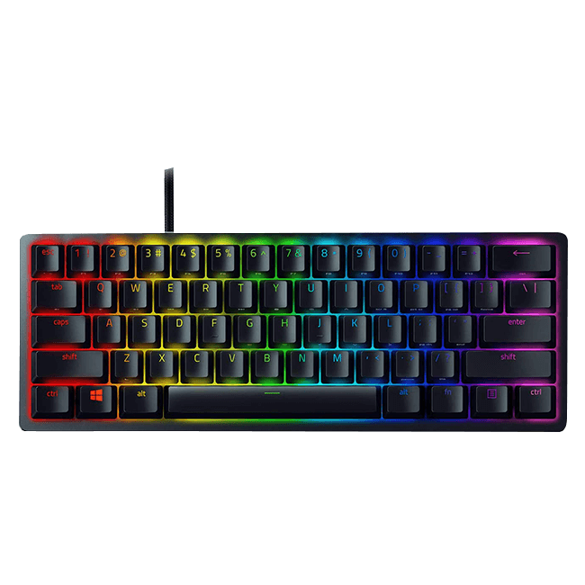 TECLADO GAMING RAZER HUNTSMAN MINI RETROILUMINADO QWERTY COLOR NEGRO