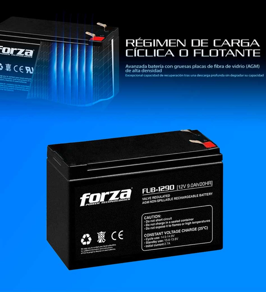 Batería UPS Forza FUB-1290 12V 9.0 A