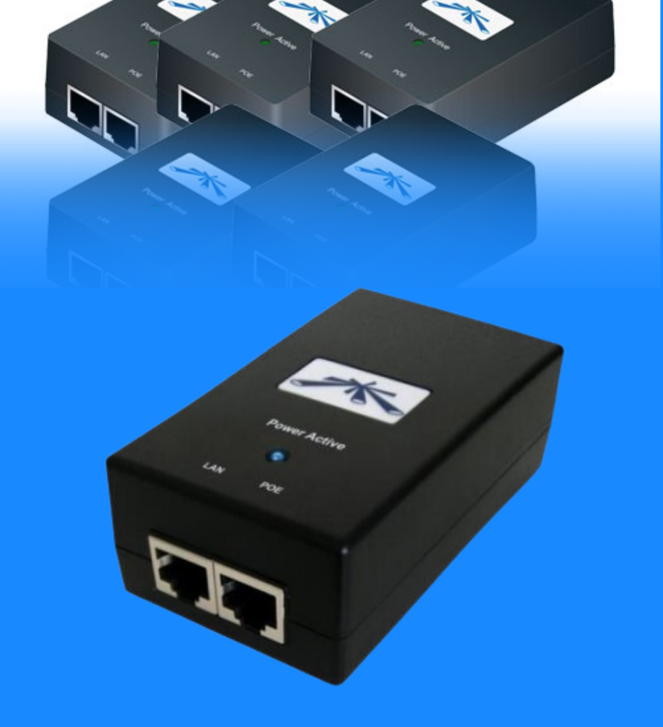 Inyector de corriente Ubiquiti Networks POE-24-24W CA 120/230 V 24V-1A 24W 1xGigE Paquete de 5 Unidades
