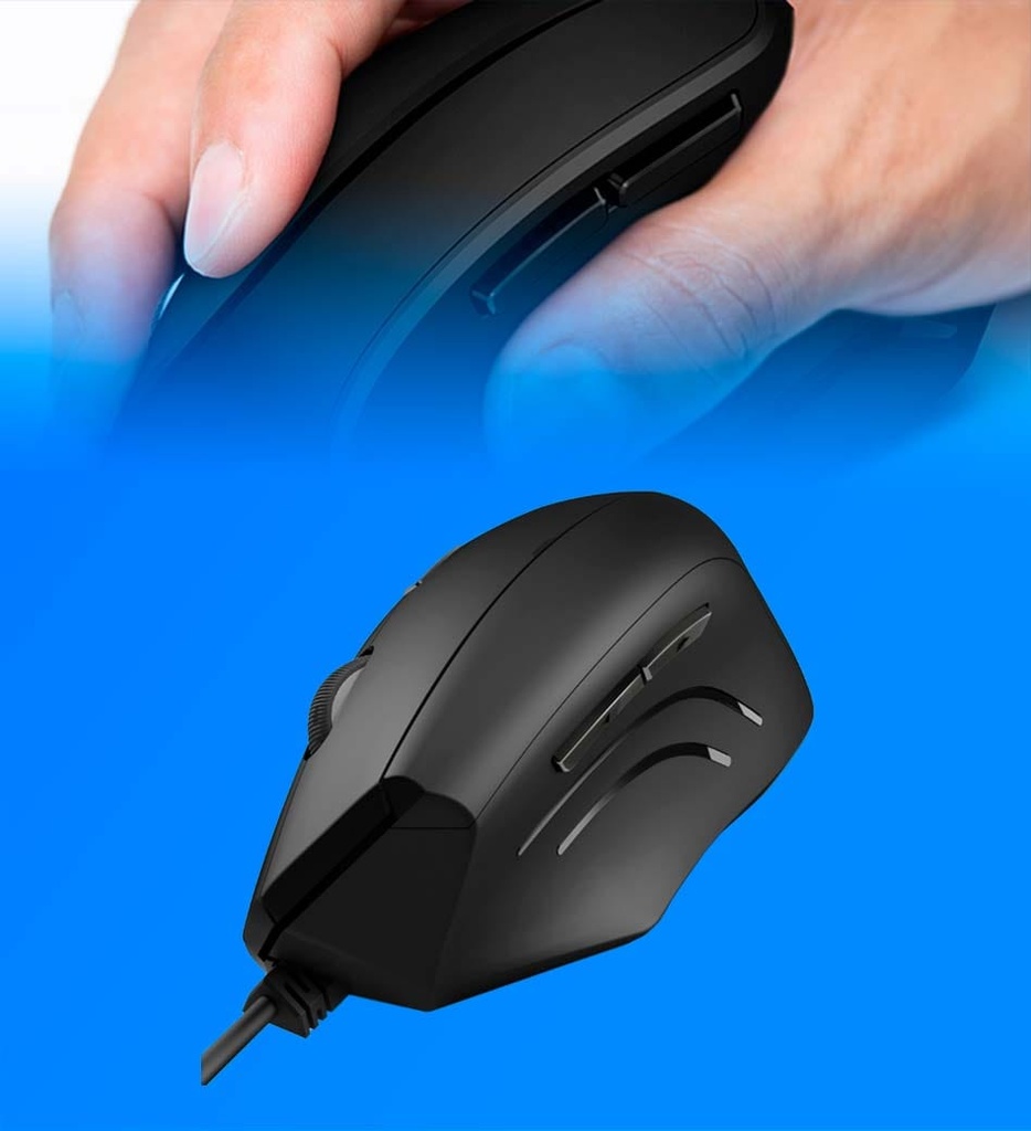Mouse Klip Xtreme KMO-505 Ultra Ergonomico USB