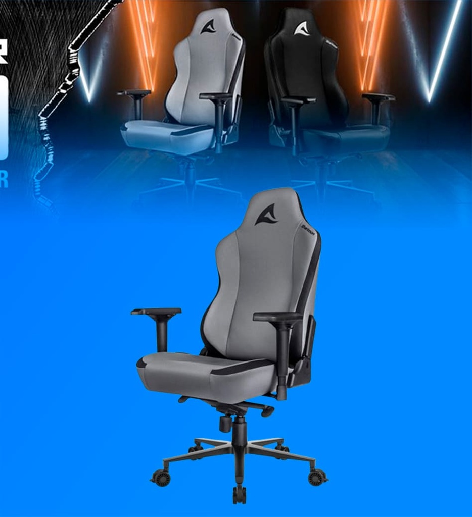 Silla Gamer Sharkoon Skiller SGS40 Color Negro con Gris