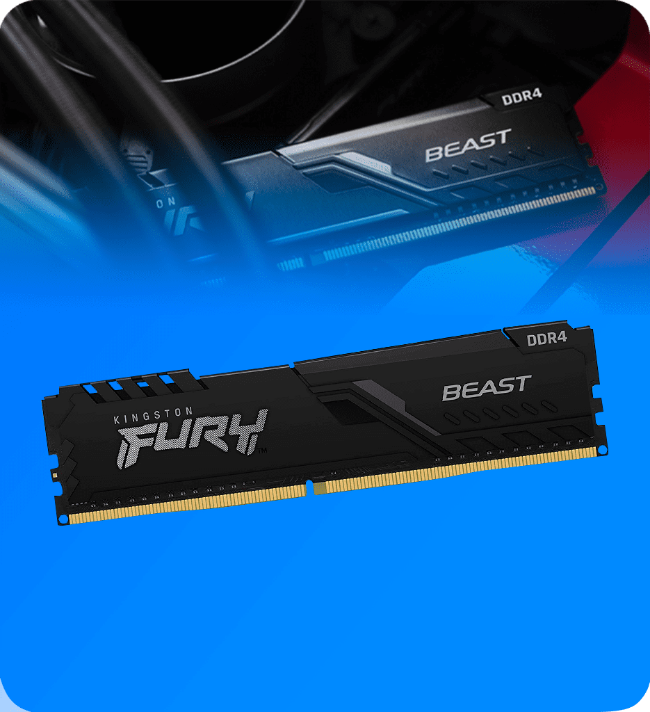 Memoria RAM Kingston Fury KF426C16BB/16 16GB 2666MHz DDR4 CL16 DIMM Beast Black