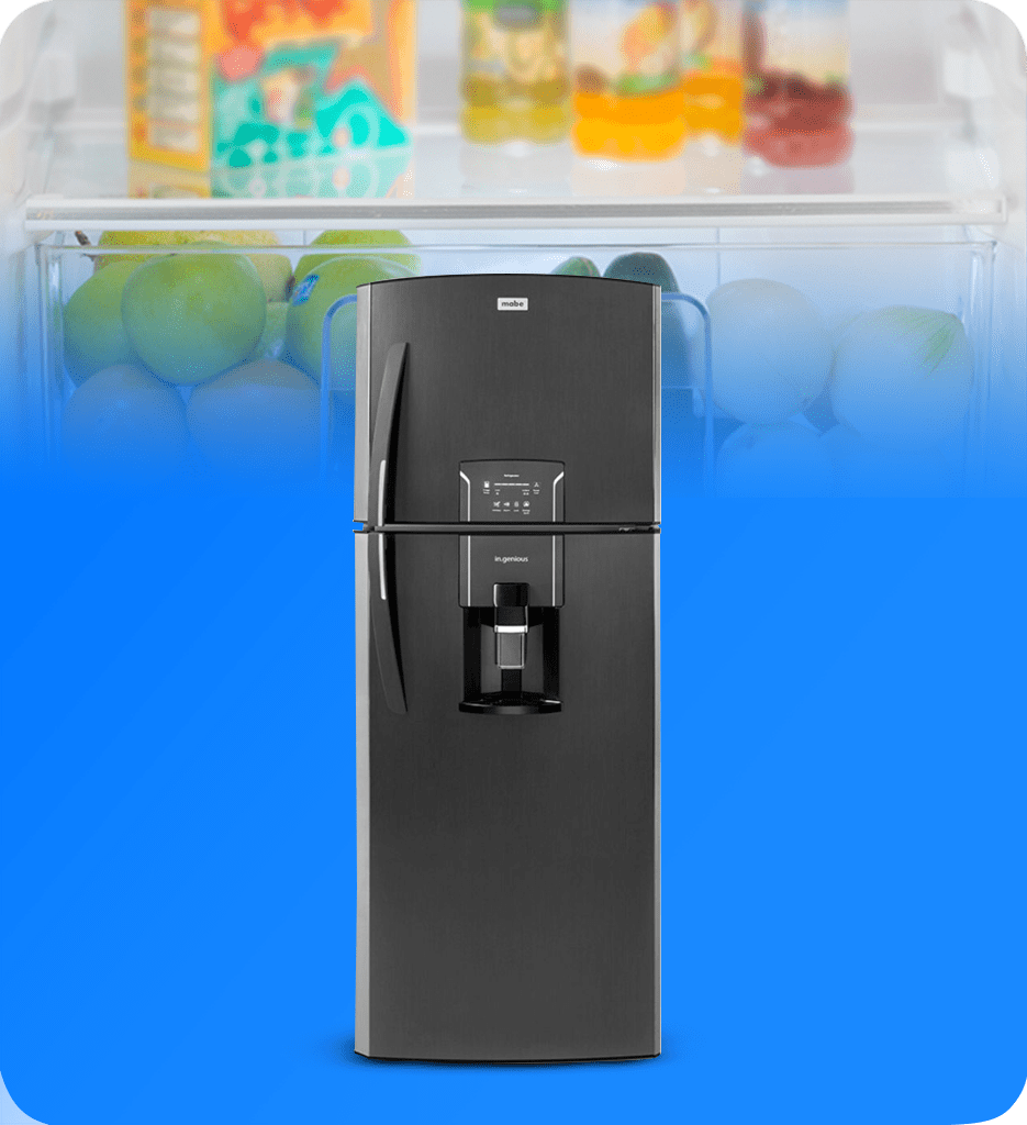 Refrigerador Mabe RMA300FZNC Automatico 11 pies Cubicos 2 Puertas Acero Inoxidable Color Negro
