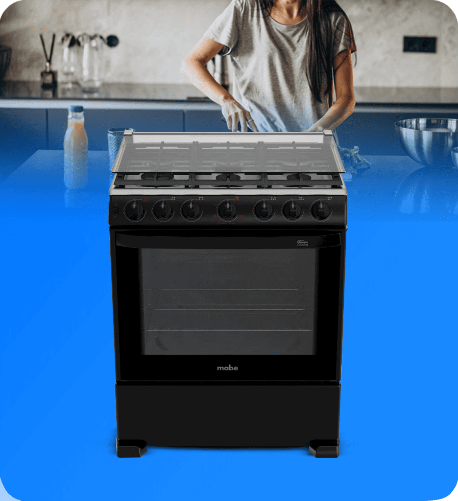Estufa Mabe EM7656CFIN0 A Gas 30" 6 Quemadores Color Negro